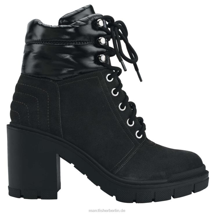 de Marc Fisher Frauen Velima-Schnürstiefel mit Profilsohle dunkelgraues Wildleder/Nylon 868L868