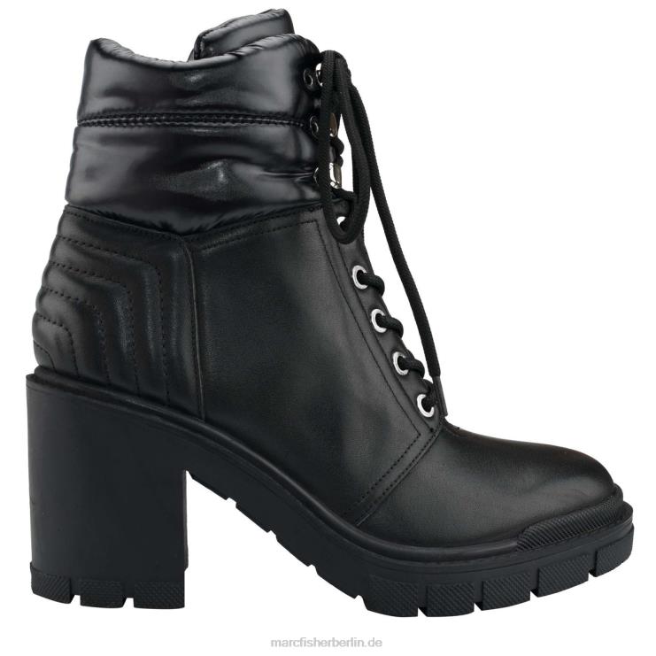 de Marc Fisher Frauen Velima-Schnürstiefel mit Profilsohle schwarzes Leder/Nylon 868L867