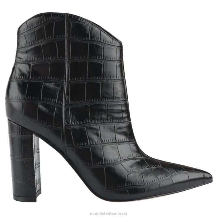de Marc Fisher Frauen Western-Stiefel von Lezari mit Absatz schwarzes Kroko 868L857