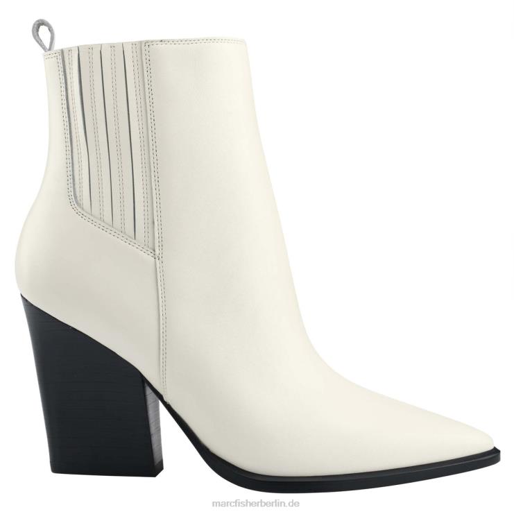 de Marc Fisher Frauen Westernstiefelette mit Mariel-Absatz schickes cremefarbenes Leder 868L848