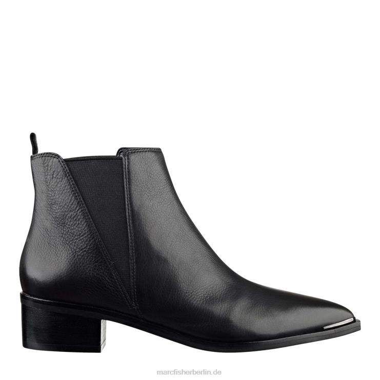 de Marc Fisher Frauen Yale Chelsea Bootie mit spitzer Zehenpartie schwarzes Leder 868L816