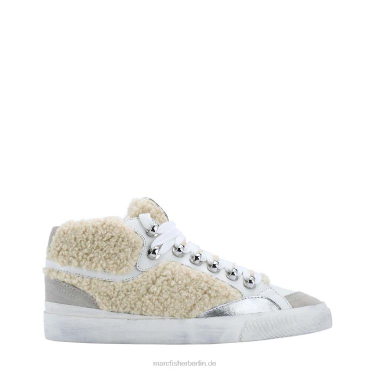 de Marc Fisher Frauen Merin-Sneaker Silber/Naturlammfell 868L8699