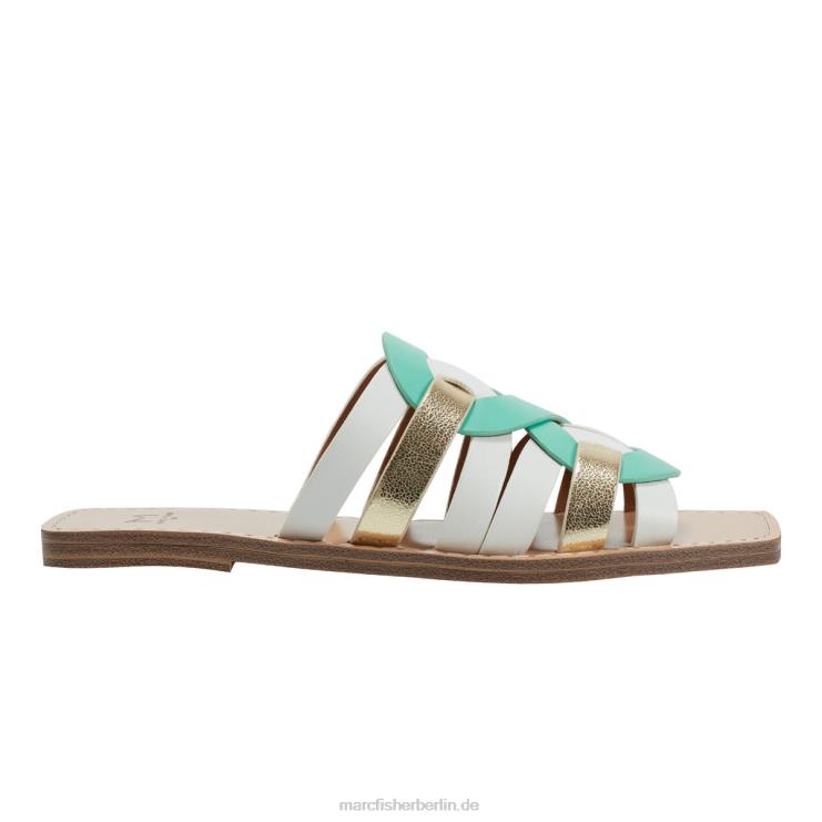 de Marc Fisher Frauen Flache Kimiko-Sandale Weiss 868L8306