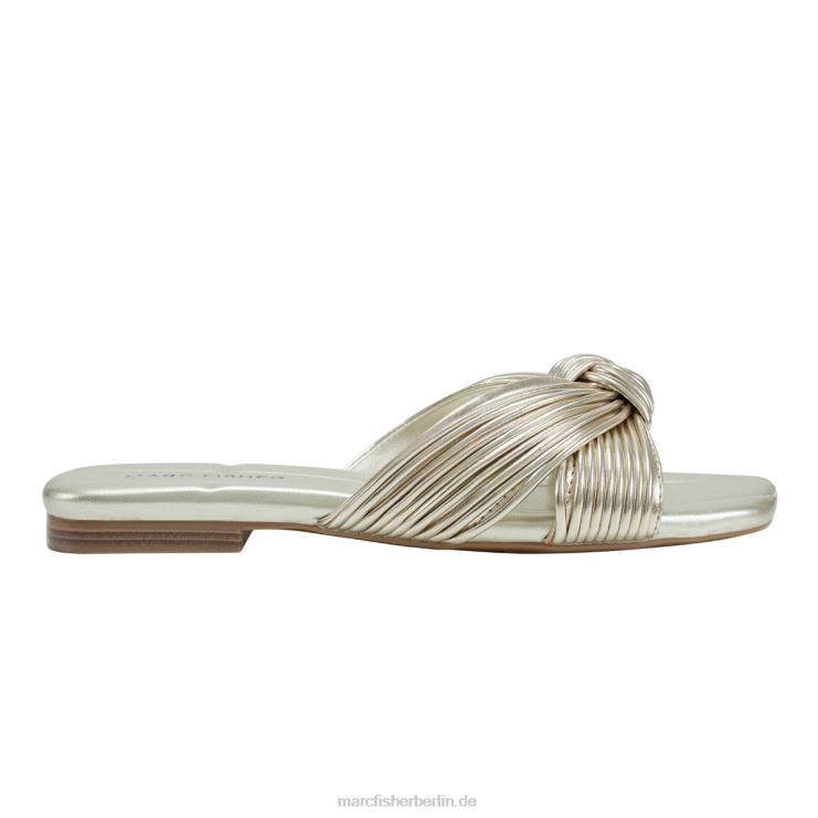 de Marc Fisher Frauen Flache Laury-Sandale Gold 868L8302