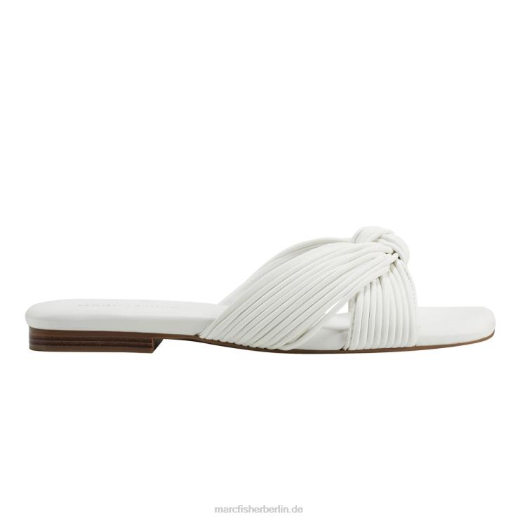 de Marc Fisher Frauen Flache Laury-Sandale Weiss 868L8305