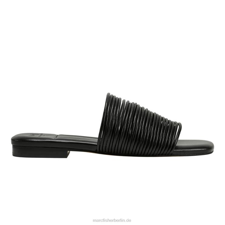 de Marc Fisher Frauen Flache Maddie-Sandale Schwarz 868L8307