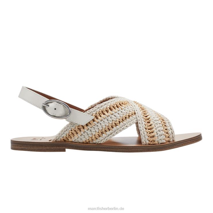 de Marc Fisher Frauen Flache Slingback-Sandale von Lonnie Elfenbein 868L8289