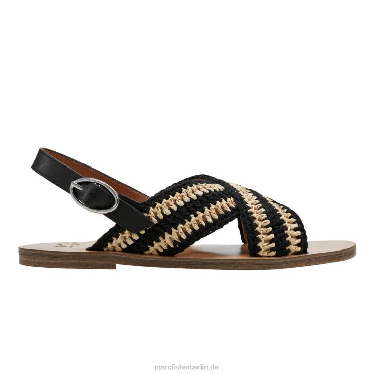 de Marc Fisher Frauen Flache Slingback-Sandale von Lonnie Schwarz 868L8294