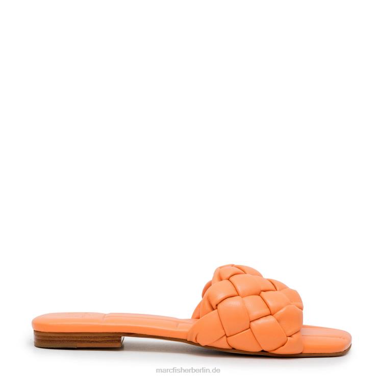de Marc Fisher Frauen Marisol-Slide-Sandale orangefarbenes Leder 868L8330