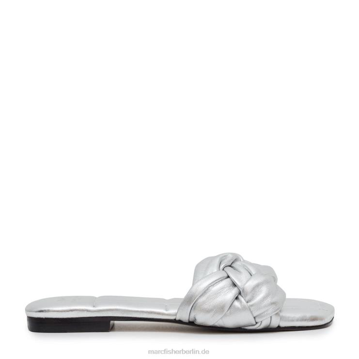 de Marc Fisher Frauen Miyuki-Slip-on-Sandale silbernes Leder 868L8326