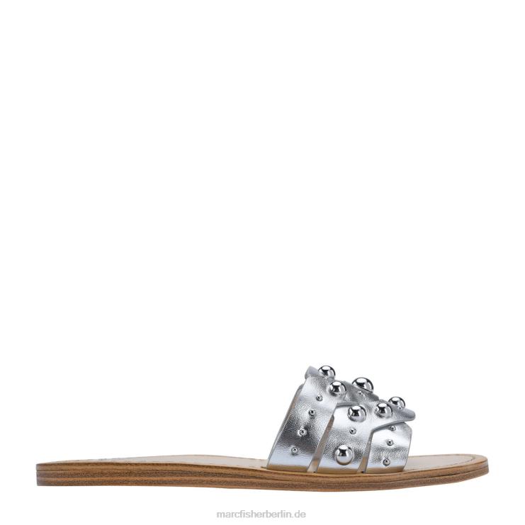 de Marc Fisher Frauen Paxton-Stollenschieber silbernes Metallic-Leder 868L8329
