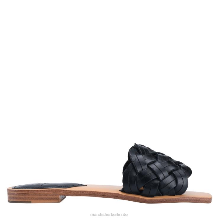 de Marc Fisher Frauen Rebecca flache Folie schwarzes Leder 868L8322