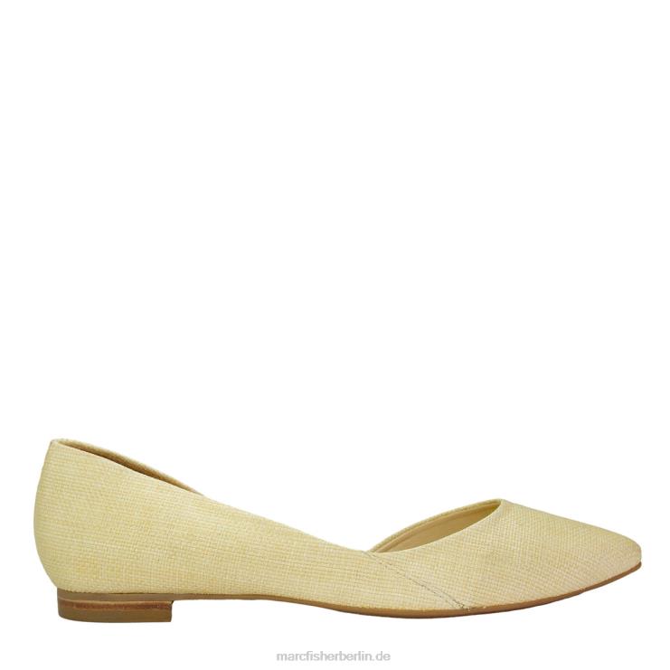 de Marc Fisher Frauen Sunny Woven D'Orsay Flat Beige 868L8315