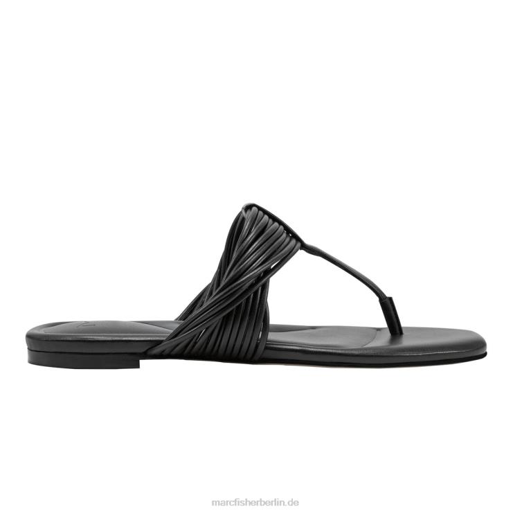 de Marc Fisher Frauen Tanya flache Sandale Schwarz 868L8296